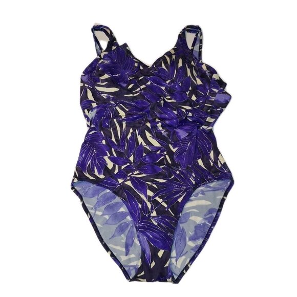 Islander Size 18 Purple Bathing Swim Suit Slimming One Piece - Picture 1 of 4